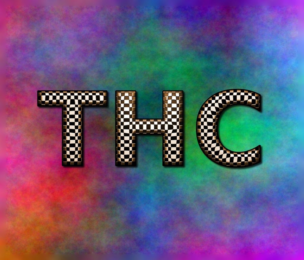 Tetrahydrocannabinol as letters THC