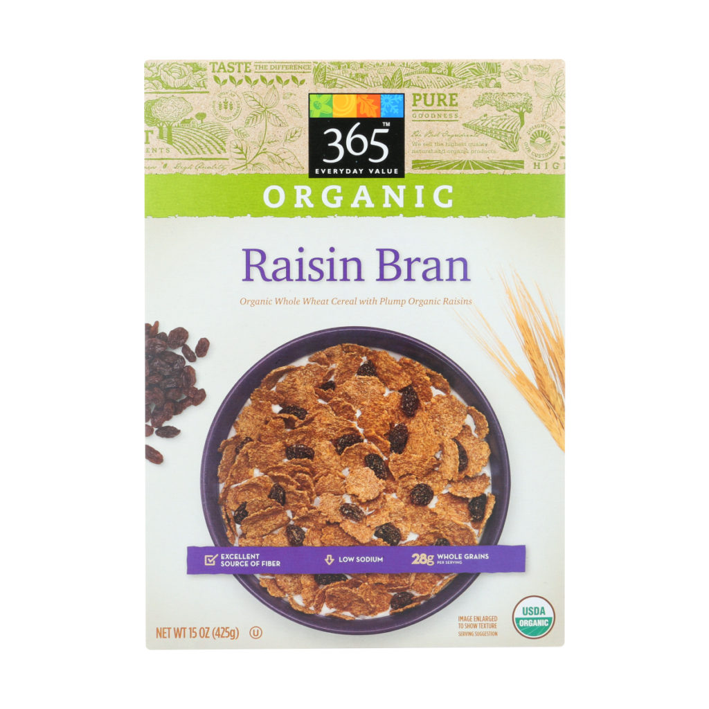 Whole Foods raisin bran private label branding