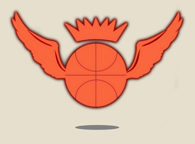 Air basketball with crown and wings